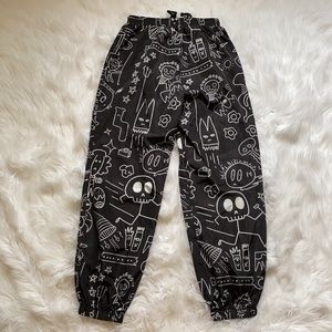 Shein • Doodle Athletic Swishy Pants